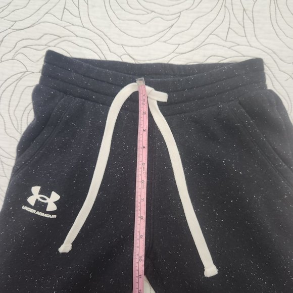 [XS] Black/White Speckled Under Armour Sweatpants - Picture 14 of 16